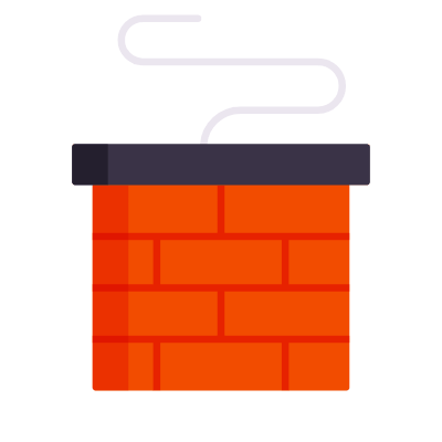 Chimney, Animated Icon, Flat