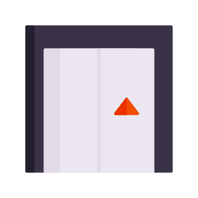 Elevator Up, Animated Icon, Flat