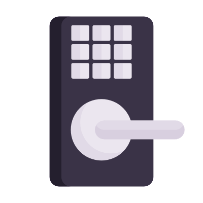 Smart Lock, Animated Icon, Flat
