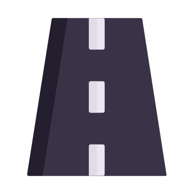Road, Animated Icon, Flat