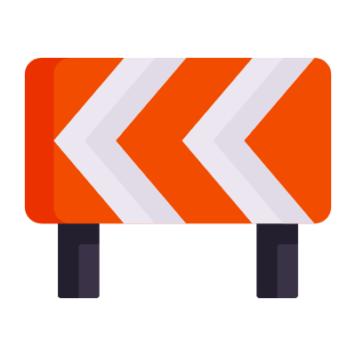 Road Barrier, Animated Icon, Flat