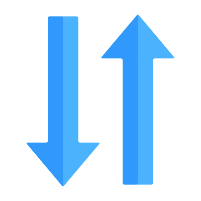 Down Up, Animated Icon, Flat