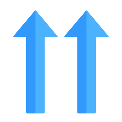 Arrows Up, Animated Icon, Flat