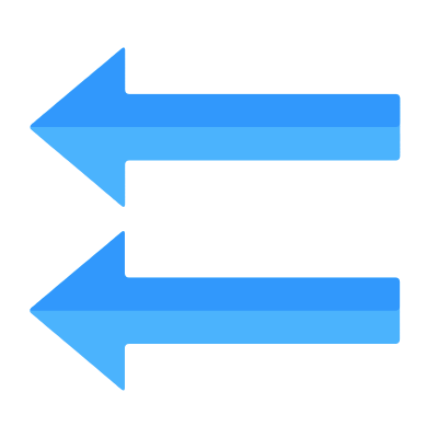 Arrows Left, Animated Icon, Flat
