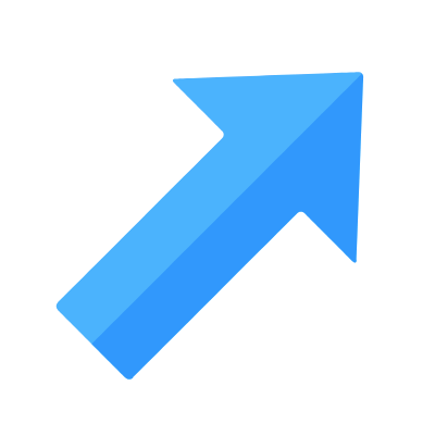 Arrow Up Right, Animated Icon, Flat