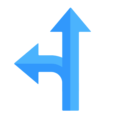 Left Branch, Animated Icon, Flat