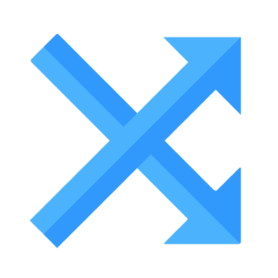 Crossed Right, Animated Icon, Flat