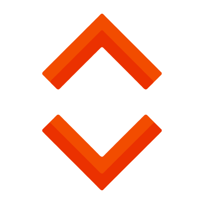 Chervons Outward, Animated Icon, Flat