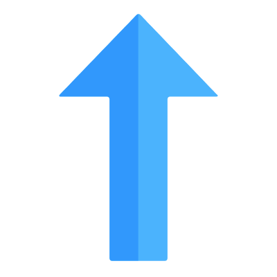 Arrow Up, Animated Icon, Flat