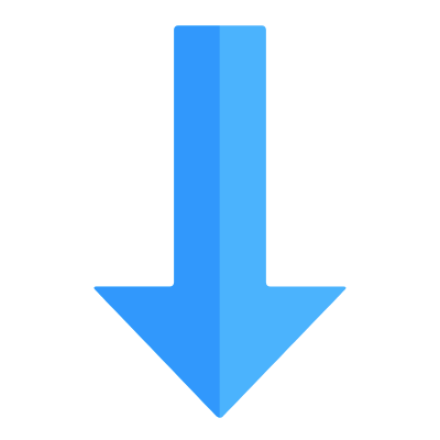 Arrow Down, Animated Icon, Flat