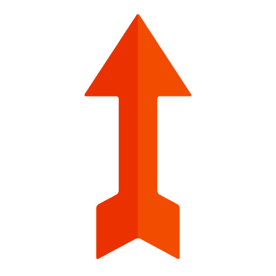 Arrow Up, Animated Icon, Flat