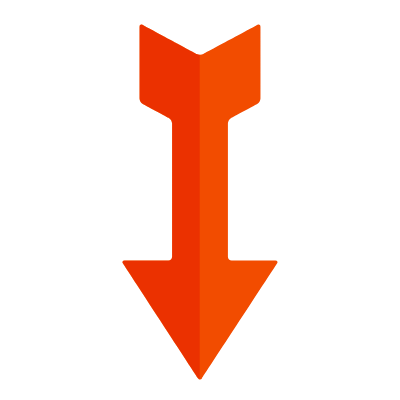 Arrow Down, Animated Icon, Flat