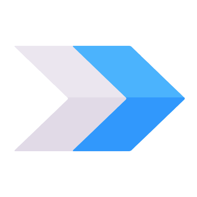 Chevron Steps Right, Animated Icon, Flat