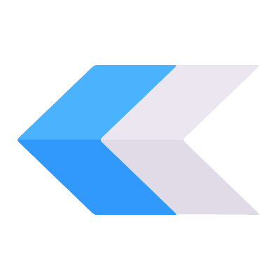 Chevron Steps Left, Animated Icon, Flat