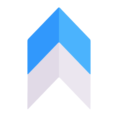 Chevron Steps Up, Animated Icon, Flat