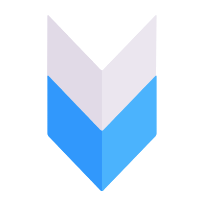 Chevron Steps Down, Animated Icon, Flat