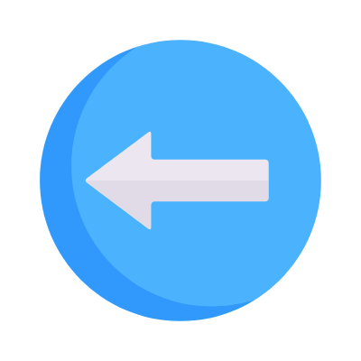 Turn Left, Animated Icon, Flat
