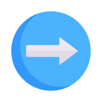 Turn Right, Animated Icon, Flat