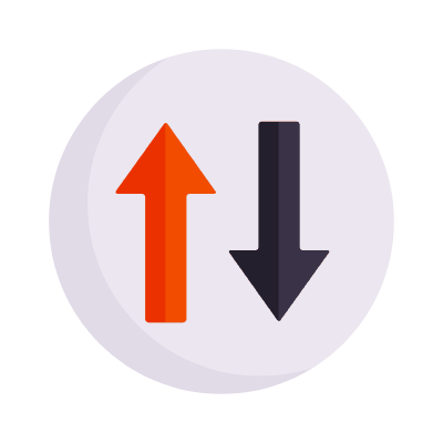Priority Oncoming, Animated Icon, Flat