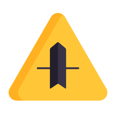 Intersection Side Roads, Animated Icon, Flat