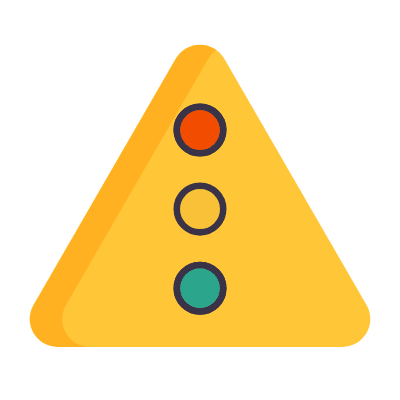 Traffic Lights, Animated Icon, Flat