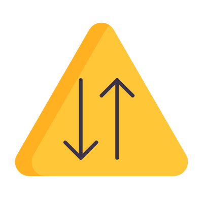 Two way traffic, Animated Icon, Flat
