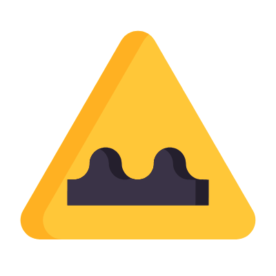 Uneven Road, Animated Icon, Flat