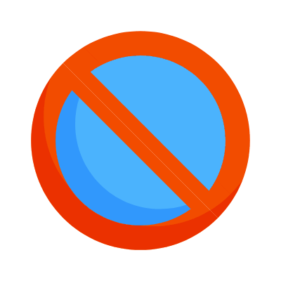 No Parking, Animated Icon, Flat