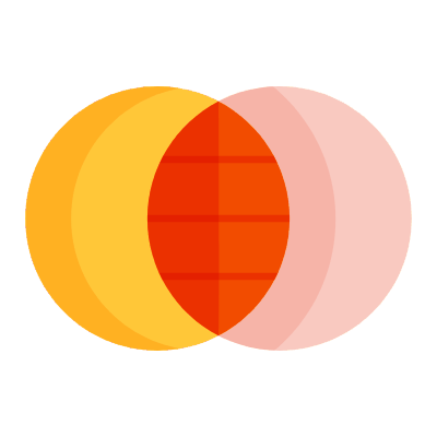 Venn Diagram, Animated Icon, Flat