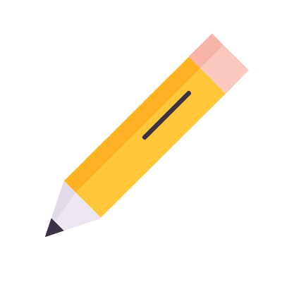 Pencil, Animated Icon, Flat