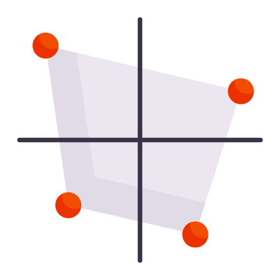 Quadrant Chart, Animated Icon, Flat