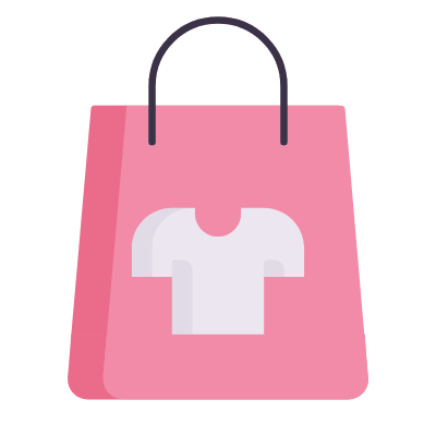Shopping Bag Clothes, Animated Icon, Flat