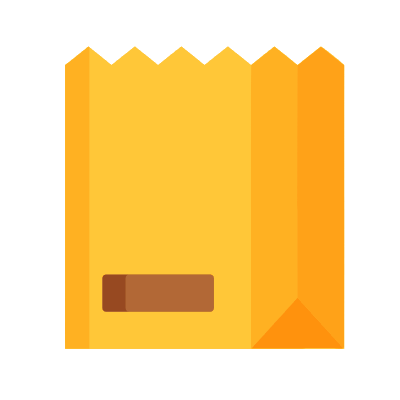 Paper Bag, Animated Icon, Flat