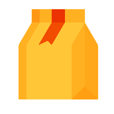 Paper Bag Tape, Animated Icon, Flat