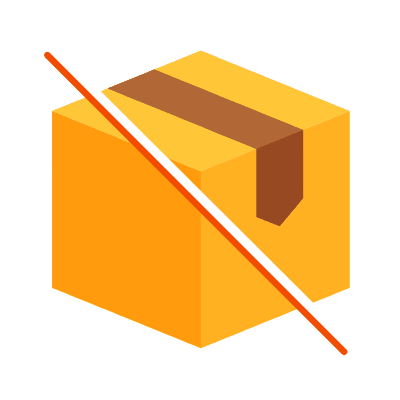 Box Slash, Animated Icon, Flat