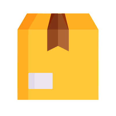 Box Front Label, Animated Icon, Flat