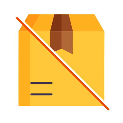 Box Front Slash, Animated Icon, Flat