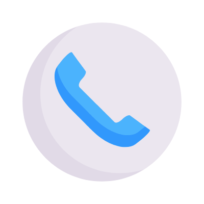 Phone Circle, Animated Icon, Flat