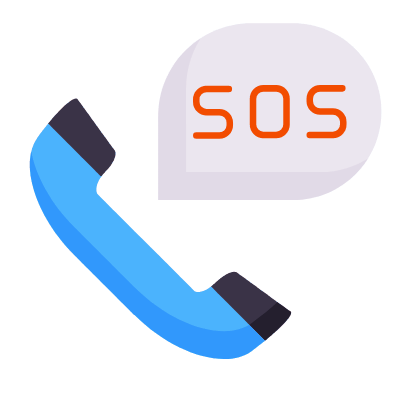 Phone SOS, Animated Icon, Flat