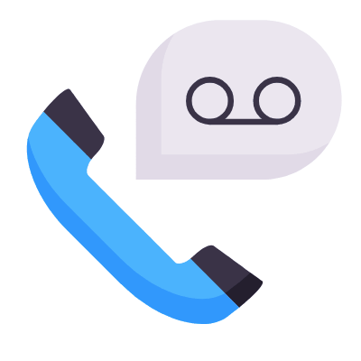 Phone Voicemail, Animated Icon, Flat
