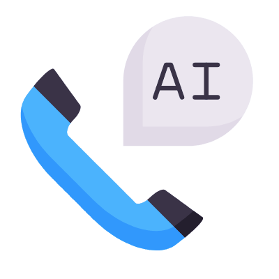 Phone AI, Animated Icon, Flat