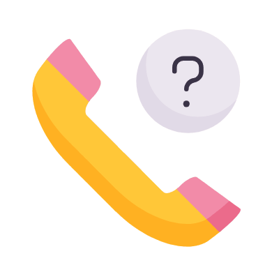 Phone Question, Animated Icon, Flat