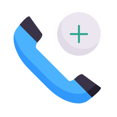 Phone Plus, Animated Icon, Flat