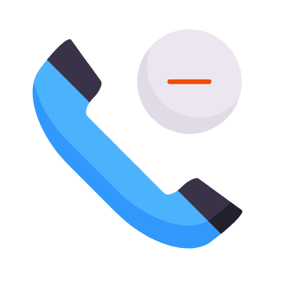 Phone Minus, Animated Icon, Flat