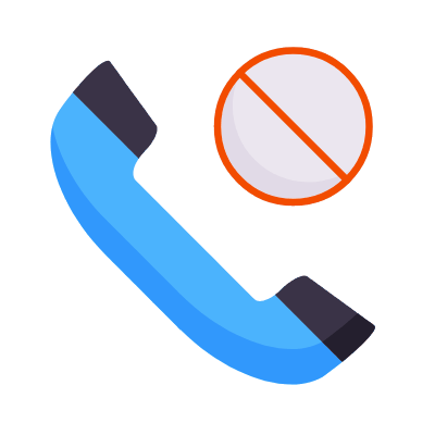 Phone Ban, Animated Icon, Flat