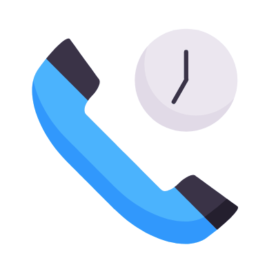 Phone Time, Animated Icon, Flat