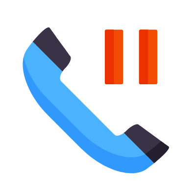 Phone Hold, Animated Icon, Flat
