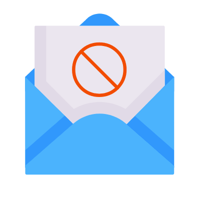Mail Open Ban, Animated Icon, Flat