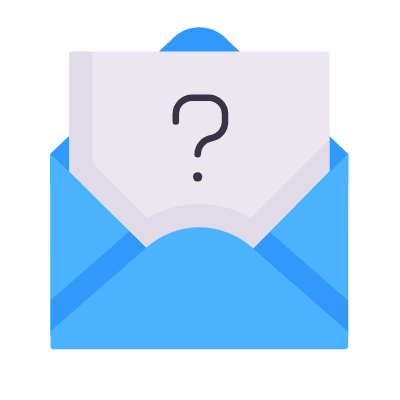 Mail Open Question, Animated Icon, Flat