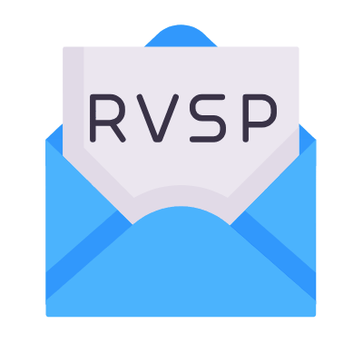 Mail Open RVSP, Animated Icon, Flat